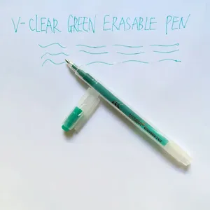 0,7 mm löschbarer Gel Stift mit Radiergummi transparent Plastikrohrmagie Wärme Verschwemdungsschule Schreibwaren