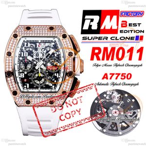 Felipe Massa 011 Automatic Flyback Eta A7750 Chronograph Mens Watch RMF Diamond Bezel Rose Gold Healdon DIAT BIG BIG