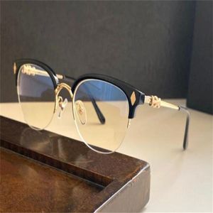 Nuovi occhiali Design Tang Ottica Prescrizione Mirror Cat Eye Halfframe Stile Classico Business Elite in stile Ottico Piatto Flat Attratto di alta qualità 2362