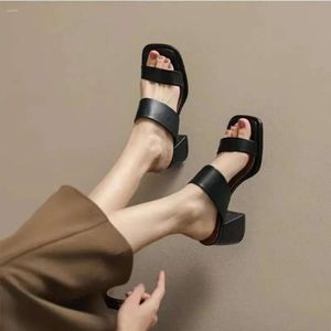 Sexy Summer Sandals Casual Fashion Women Open Toe Thick Heel Ship on High Heels Red Black Party Dress Wedd f07 s