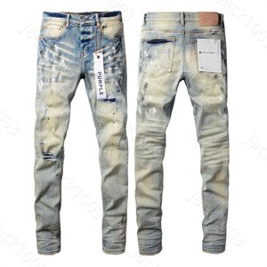 New designer purple brand jeans Men Retro wash trends Light blue graffiti straight Embroidery self cultivation and small feet Jeans fashion Casual Hip Hop Jeans 9007