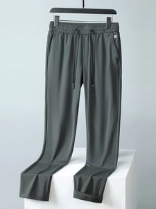 Yaz Hafif İnce Erkek Sıradan Pantolon Gerilebilir Nefes Alabilir Hızlı Kuru Naylon Uzun Tespitler Erkek Giyim Düz Golf Pantolonları 240521
