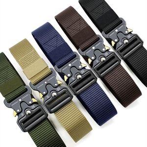 Belts Men's Belt Tactical Metal Multifunctional Alloy Buckle High Quality Waist Nylon 212j