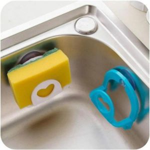 Kitchen Storage Plastic Sponges Holder Drain Drying Rack Suction Cup Sink Shelf Accessories Organizer Gadgets Hooks