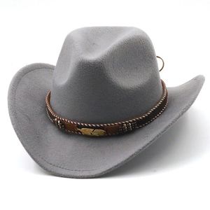 Wide Brim Hats Retro Fedora Hat Man's Western Cowboy Men For Gentleman Dad Cowgirl Sombrero Hombre 292h