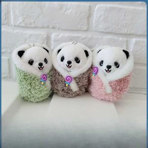 Plush Keychains 13cm hot cartoon panda felt packaging with 3-color soft filling plush toy for amateur enthusiasts. Acquire Kawaii bag decoration keychain S2452803