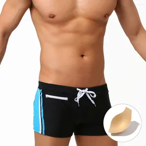 Men's Swimwear UXH-Men's Anti-Slip Beach Pants Color Matching Fashion Cup Size Europe And The United States