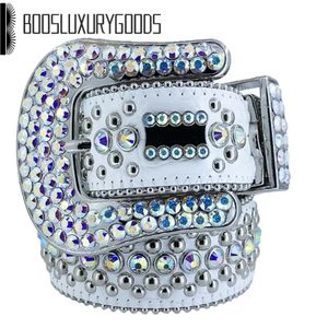 2022 Designer Belt BB Cinture Simon per uomini Donne Diamina Shiny Diamond Cintura bianca Cintura Uomo BoosluxuryGoods 265C