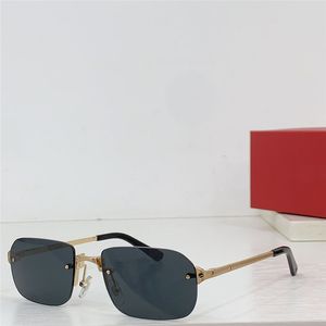 New fashion design square sunglasses 0460S metal frame rimless lens simple and popular style versatile outdoor UV400 protection glasses