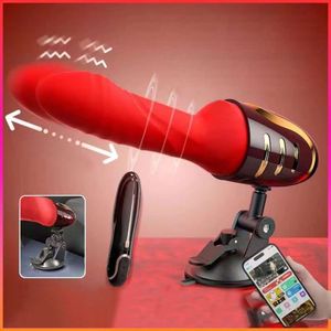 Sex Toy Massager App Remote Control Automatisk kvinnlig vibrator Handsfree Smart Heat Roterande teleskop Impact G Point Adult Toys
