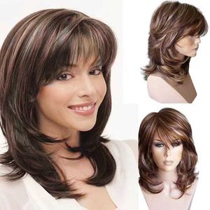Het säljer kvinnors peruk ny blandad färg lång lockig hårgradient färg