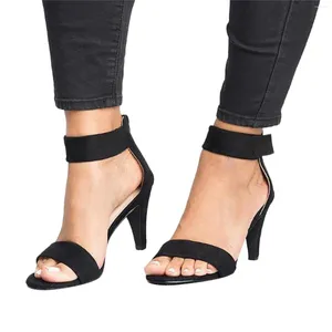 Slippers 2024 Sexy High Heels Women Pumps Comfort Shoes Block Ladies Buckle Female Sandals