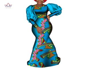 Tillverkad i Kina 2020 Fashion African Dresses for Women Dashiki Plus Size African Clothes Bazin Plus Size Party Dress WY67249163319