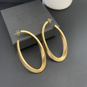 To Reine High Quality New Fashion Vintage Hoop Exaggerated Oval Gold Big Earring Women Luxury Jewelry Trend Aretes Pendientes 240529