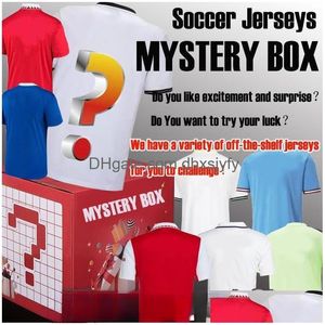 Yoga outfit 22 23 Mystery Box Soccer Jerseys Fans Player Version Alla lag Shorts Season Pants Football Shirts Men Kids Kits Thai Drop Dhvnv