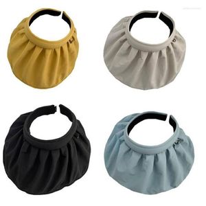 Wide Brim Hats 2 In 1 Sun Visor Hat Headband Summer Empty Top Hollow Foldable Shell For Outdoor Camping 3132