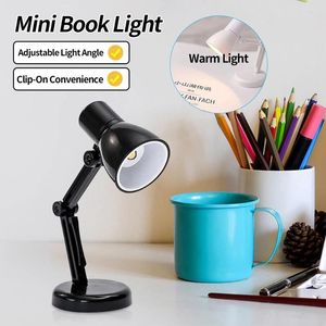 Table Lamps Mini Led Book Light Foldable Small Desk Lamp With Clip On Night Eye Protection Bedside Study Reading Accessories