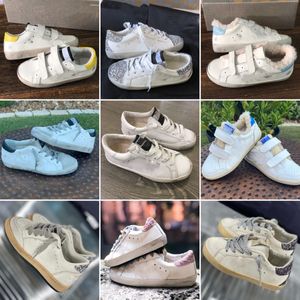 Designer New Season Baby Boys Girl Sneakers Ball Tennis Scarpe in paillettes Classico White in pelle White Do-Old Dirty Childre