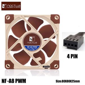 NOCTUA NFA8 8CM Вентилятор Высококачественный FAN34PinIntelligent Tempert Controlcpu Давление тихого воздуха 240527