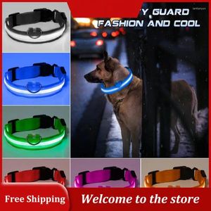 Dog Collars Night Shockproof 8 Colors Pet Supplies Adjustable Multiple Modes Of Light Traction Rope Chest Strap Without Battery Led