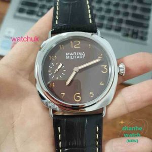 Paneraiss Watch High Quality Mens Watchs Designer 45mm 316 L Stainl Steel Watch Case Hanical Hand Wind Mens Sand Brown Dial Rose Gold Hands St3600 Movement