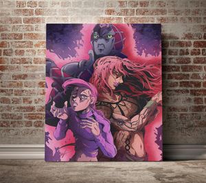 Imagens modulares jojo s bizarre telas estampas pintando japão anime papel wall arte poster casa para decoração de sala de estar quadro4916851