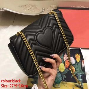 Fashion Designer Women Letters Bag Crossbody Messenger Shoulder Bags Good Chain Quality Leather Purses Ladies Handbag 2393