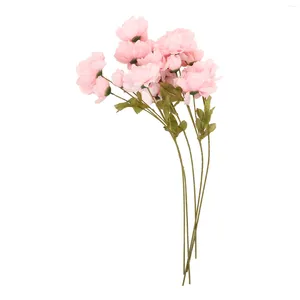 Decorative Flowers Artificial Peony Flower Simulation Simulated Bouquets Decors Stems Fake Adorns With Long Party Wedding Decorations