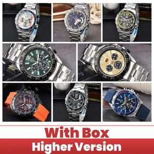 2024タグHeure Watch Chronograph Designer Luxury Watch High for Mens Tag Watch with Box F1 Watch Quartz Movement Stainless Strap Hardlex