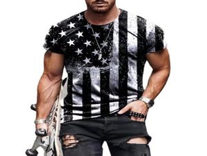 Personalized Printed Designers Men S Clothing T Shirt Fashion Short Sleeve Star Flag Round Neck Pullover9219591