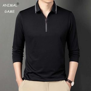 Polos męski nowe męskie koszule Polo Bawełniane długie rękawie T-shirty kołnierzy