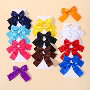 Hair Accessories 2Pcs Exquisite Ribbons Satin Bows Hair Clips for Girl Kids Cheer Up Bowknot Hair Pins Hairgripe Child Best Hair Accessories Gift Y240529