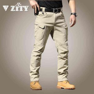 Men039s Pants New Mens Tactical Pants Multi Pocket Elastic Military Trousers Male Casual Autumn Spring Cargo Pants For Men Clot9811096