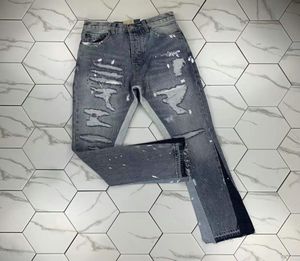 HM574 Hochwertige Herren Jeans Distressed Motorradbiker Jean Rock Skinny Slim Ripped Loch Streifen modische Schlange Stickerei DE6182229