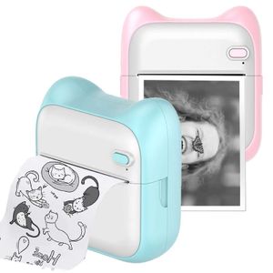 Câmeras de brinquedas Film Childrens Mini Impressor Toy Pressante Small Pocket Printing Impressora Térmica Compatível com IOS e Android Impressora Portátil WX5.28