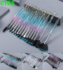 Makeup Brushes Set Crystal Diamond 15pcs Cosmetic Brush Face Eye Shadow Foundation Concealer Eyeliner Eyelash Lip Eyebrow Brushes 1356211