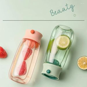 Water Bottles Kawaii Plastic Bottle Capacity Outdoor Travel Drinking Mug Juice Cup With Filter BPA Free