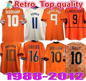 88 Nederländerna Retro Soccer Jerseys Van Basten Sneijder 1974 1984 1997 1998 1994 2002 Bergkamp 96 97 98 02 Gullit Rijkaard Davids Football Shirt Kids Kit Seedorf