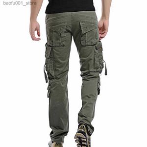 Męskie spodnie 2024 Modne spodni ładunkowe Męskie spodnie kombinezonowe swobodne workowate spodnie ładunkowe Mężczyzn Mężczyzny Plus wielkości spodni taktyczna Q240529