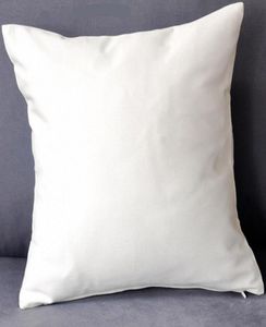 50pcs All Sizes plain whitenatural pure cotton twill pillow cover with hidden zip for customDIY print blank 200GSM cotton cushio9099644