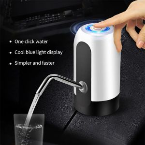 White/Black Water Bottle Pump USB Charging Auto Switch Drinking Dispenser Charging One Click Auto Switch Drink Pump Dispenser