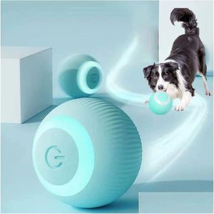 Dog Toys Chews Electric Smart Puppy Ball для кошек маленьких собак Смешные вращающиеся самостоятельные игры для домашних животных доставки Доставка дома DH4PT