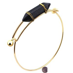 Bangle högkvalitativ turkosa armband 6 färger formar natursten justerbar för kvinnor mode smycken armband droppleverans dhlrp