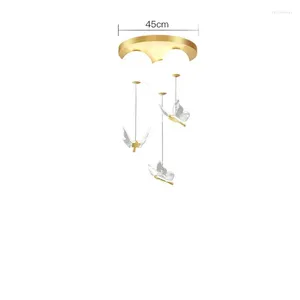 Luzes de teto L LED LED ROLOON BOLOON BOLUROL LUBRON RET RED RED BURTINGFLY CHANDELIER Garota romântica Pink Princess Room