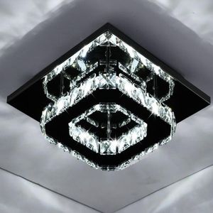 正方形のクリスタル天井ライトモダンLED 20cm入り口天井ランプホール廊下リビングルームベッドルームホーム照明2560