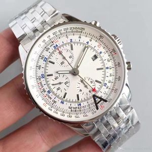 Neue klassische Männer 40mm Chronograph Dial Sapphire Glass Quarz Chronograph Bewegung Edelstahlriemen Top Uhren 255b