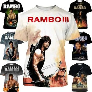 Camisetas masculinas vendendo camisetas impressas em 3D, filmes clássicos populares, lendário sylvester stallone homens/mulheres casuais camisetas hippie s2452906