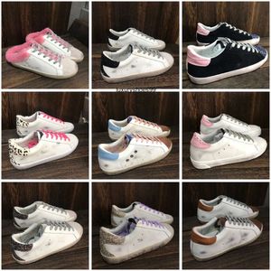 Italy Brand Super Star Sneakers Designer Golden Woman Hot pink Casual Shoes luxury Classic White Do-old Sequin Dirty Superstar Man Shoe
