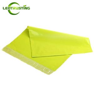 Leotrusting 50pcs çok sarı-yeşil poli zarf çantası self-seal yapıştırıcı torbalar plastik poli postacı posta hediyeleri nakliye paketi 279Q