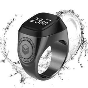 IQIBLA SMART TASBIH TALLYカウンターイスラム教徒Zikr Ring Digital Tasbeeh 5祈りの振動リマインダー防水240528